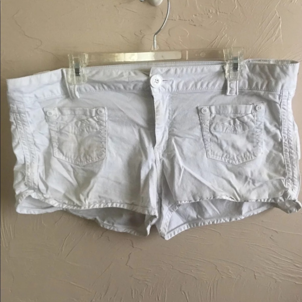 Plus size white short shorts